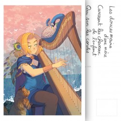 Carte postale Concerto - Harpe